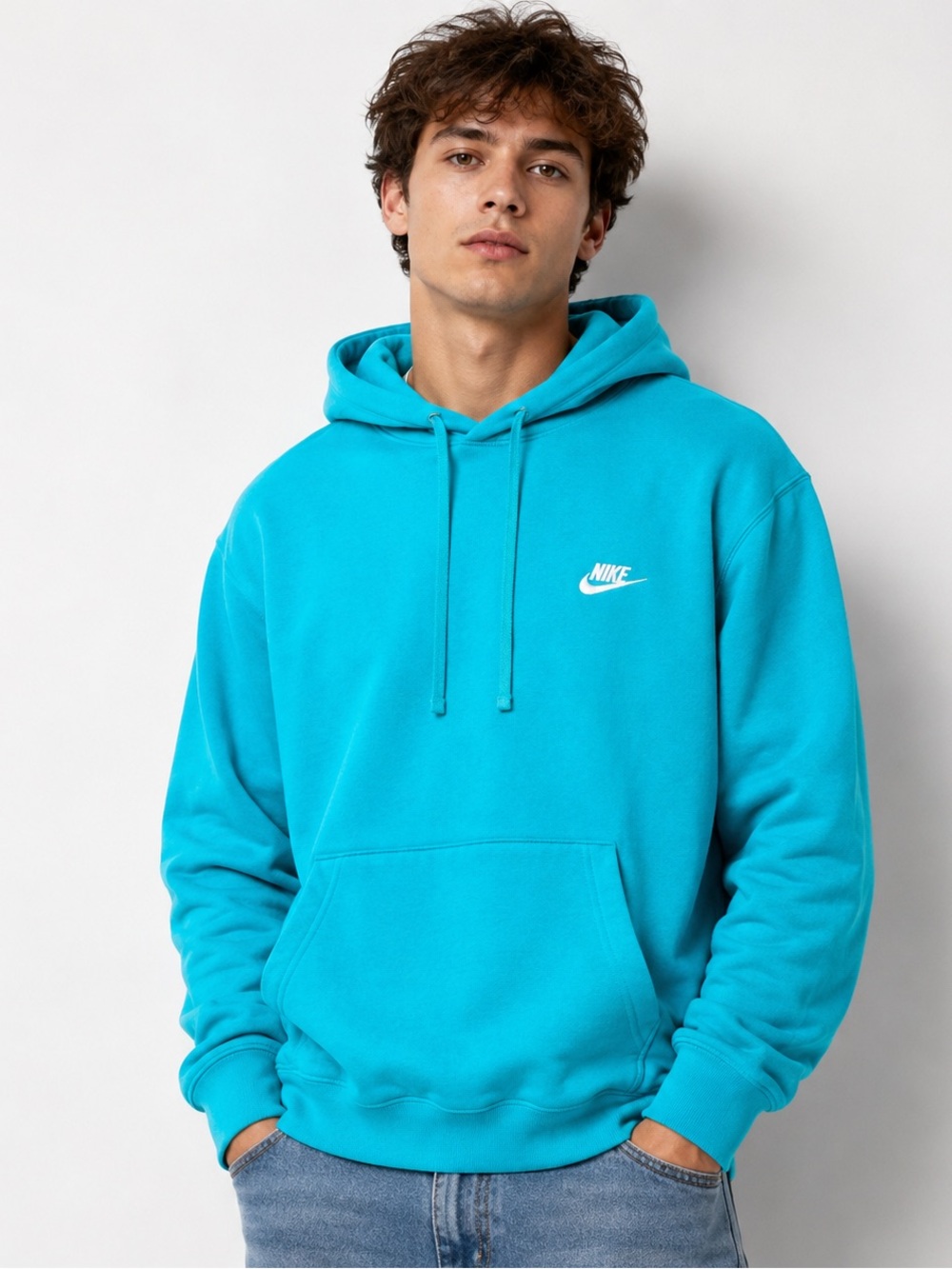 Nike Men's Bright Teal Pullover Hoodie Size XL